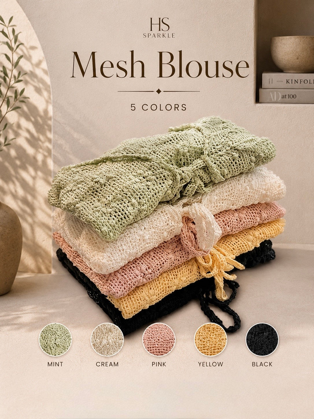 Floral mesh blouse