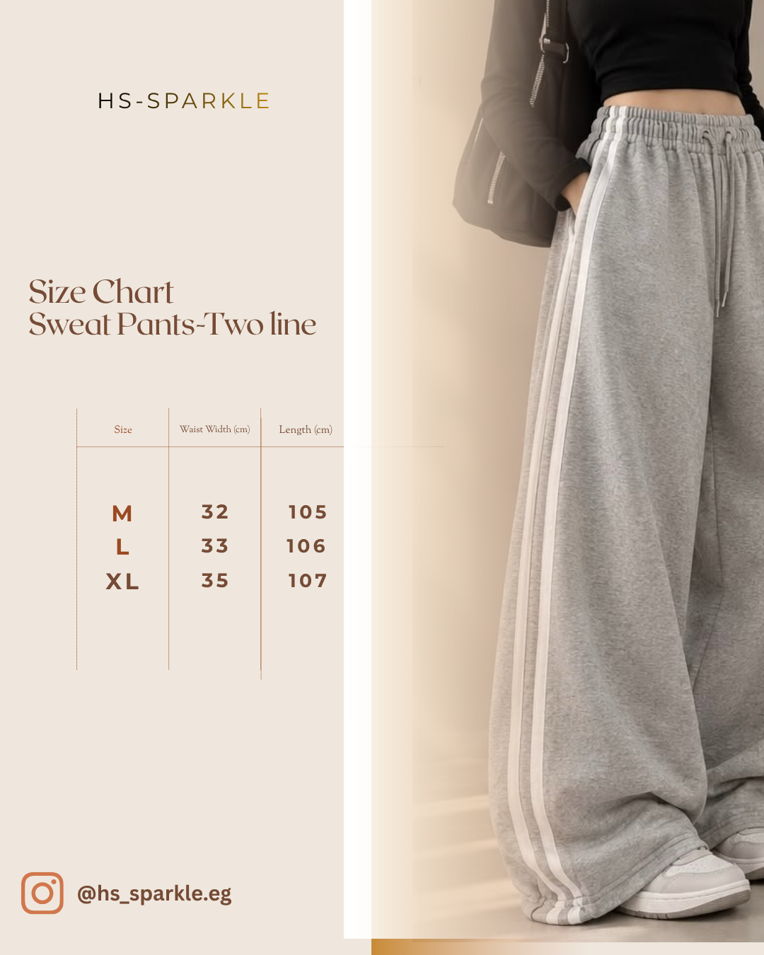 Sweat pants 2 lines
